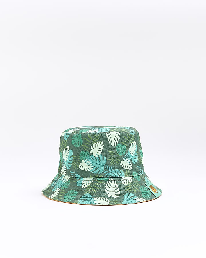 Boys green reversible bucket hat