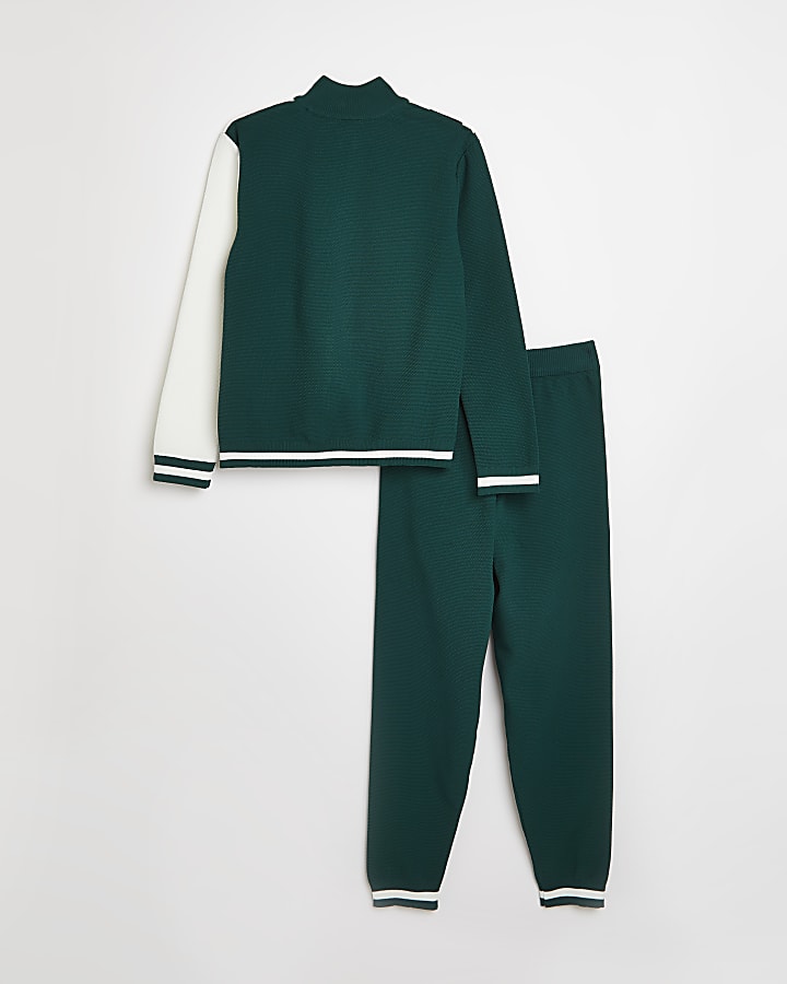 Boys green RI colour block tracksuit outfit