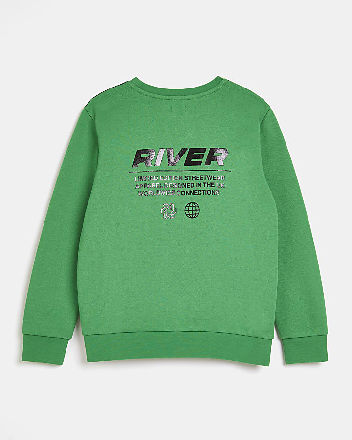 Boys green RI graphic sweatshirt