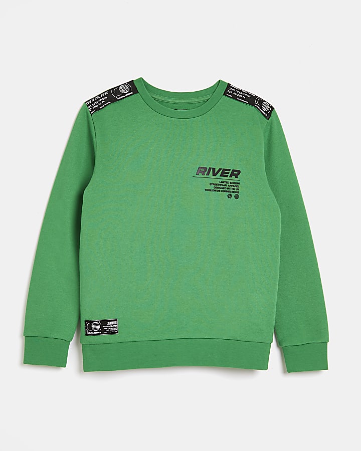 Boys green RI graphic sweatshirt