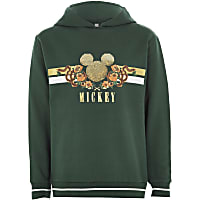 Boys green sequin Mickey Mouse hoodie