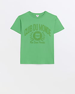 Boys green Varsity graphic T-shirt