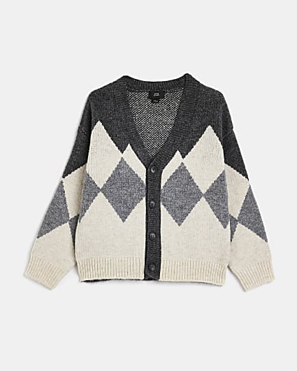 Fashion Knitwear Knitted Jackets River Island Cardigan natural white striped pattern casual look 