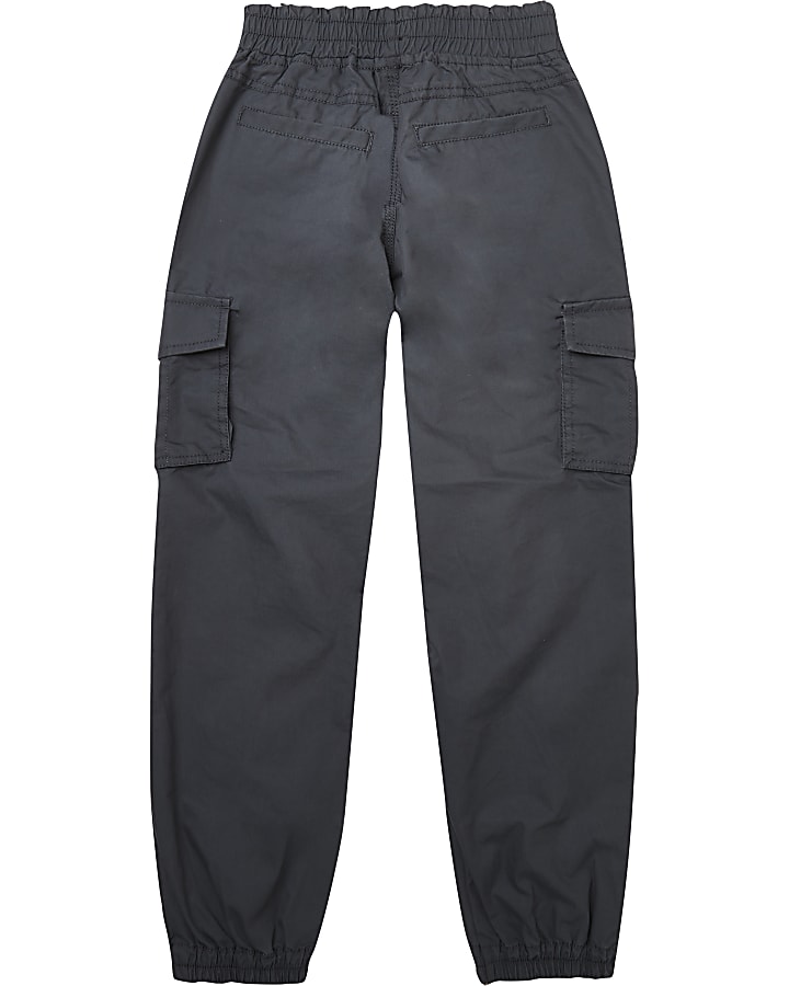 Boys grey cargo trousers
