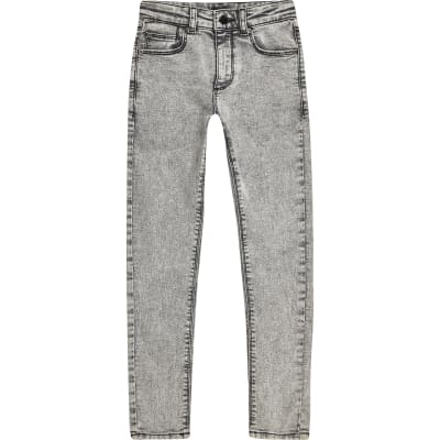grey acid wash jeans