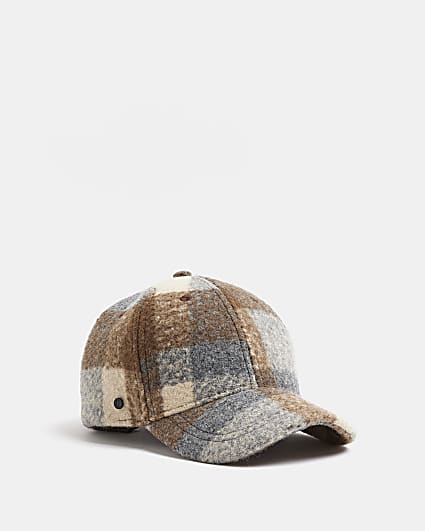 Boys Check Trapper hat River Island Boys Accessories Headwear Hats 