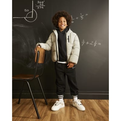 Boys Grey Heavyweight Padded Jacket