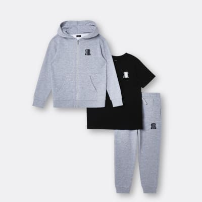 grey hoodie and joggers set