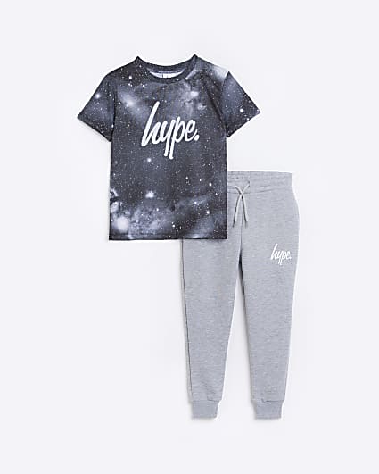 Boys Grey HYPE Galaxy Joggers Outfit