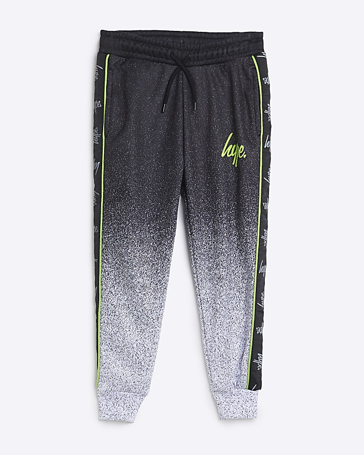 Boys Grey HYPE Speckled Ombre Joggers