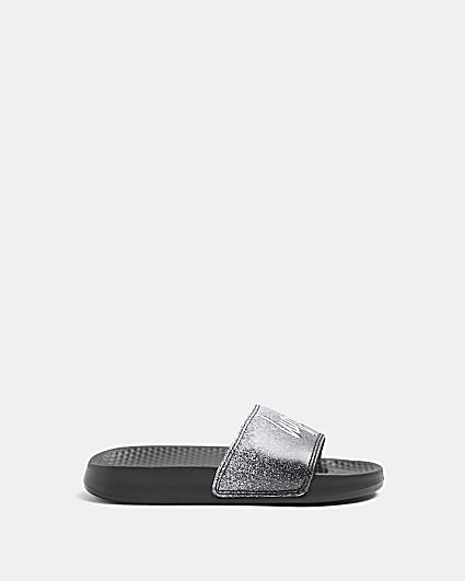 Boys grey HYPE speckled ombre sliders