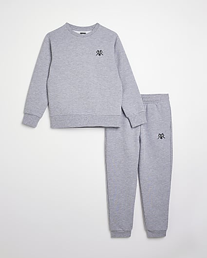 Boys Grey Logo Sweatshirt and Joggers Set