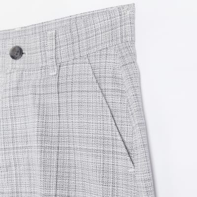 Boys grey marl textured shorts