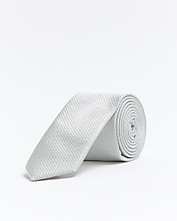 Boys grey occasionwear tie