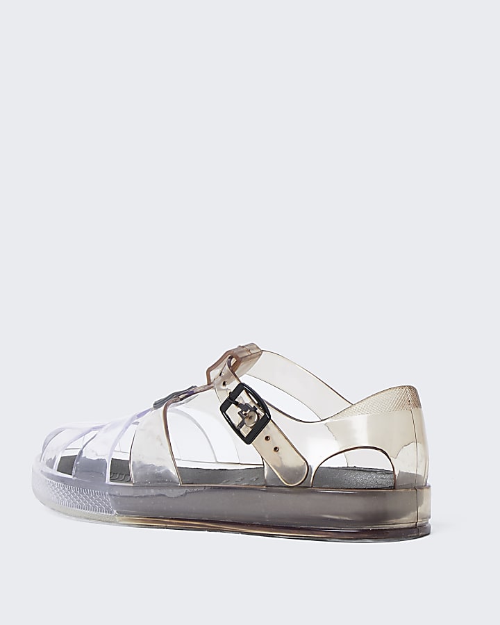 Boys grey ombre  jelly caged sandals