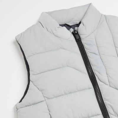 Boys grey padded gilet