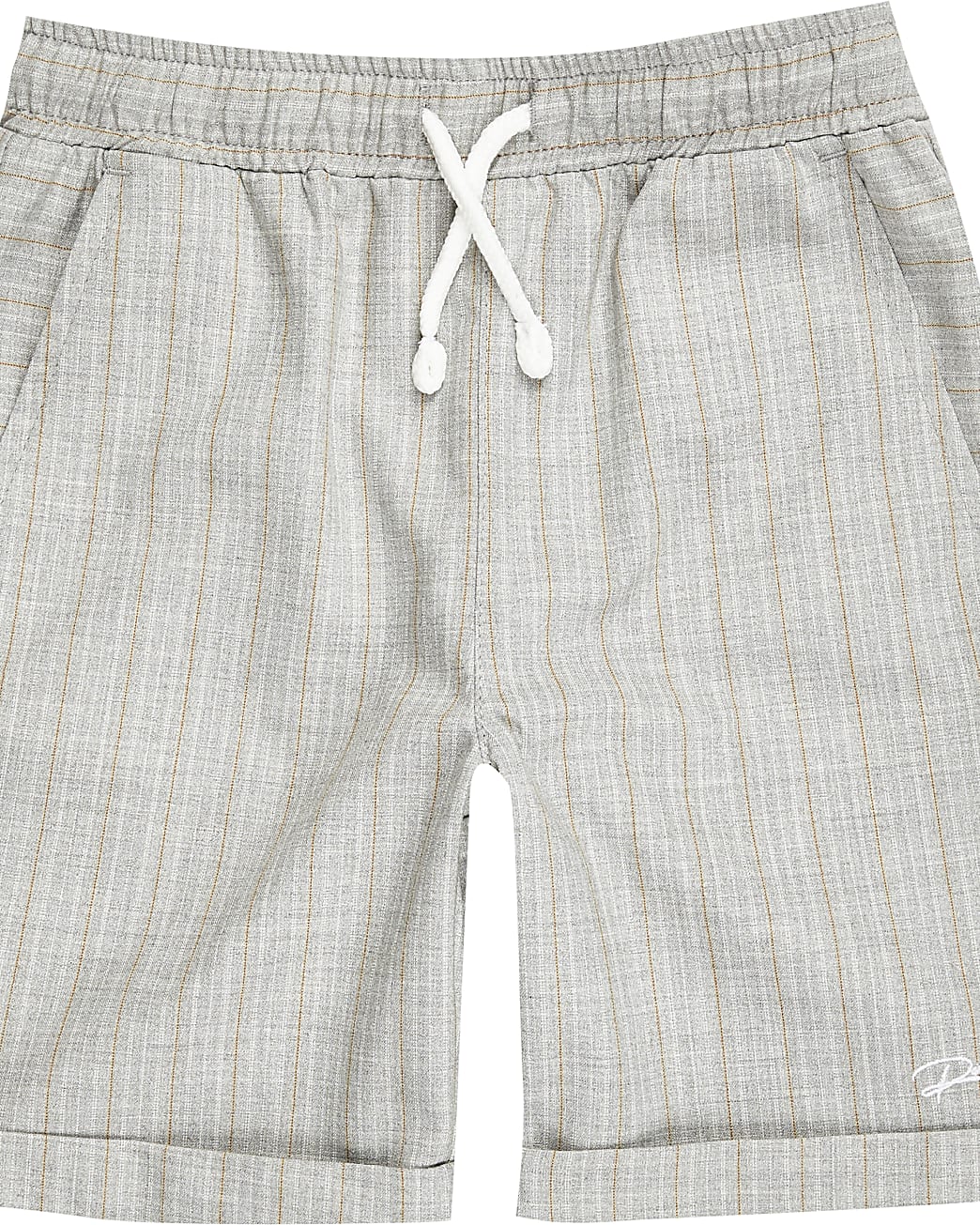 Boys grey pinstripe shorts