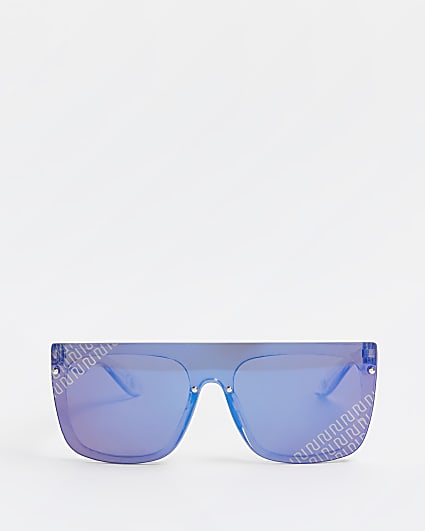 Boys grey RI etched visor sunglasses