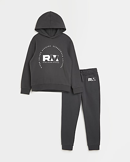 Boys grey RI hoodie and joggers outfit