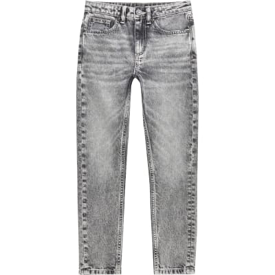 Boys grey skinny fit jean | River Island