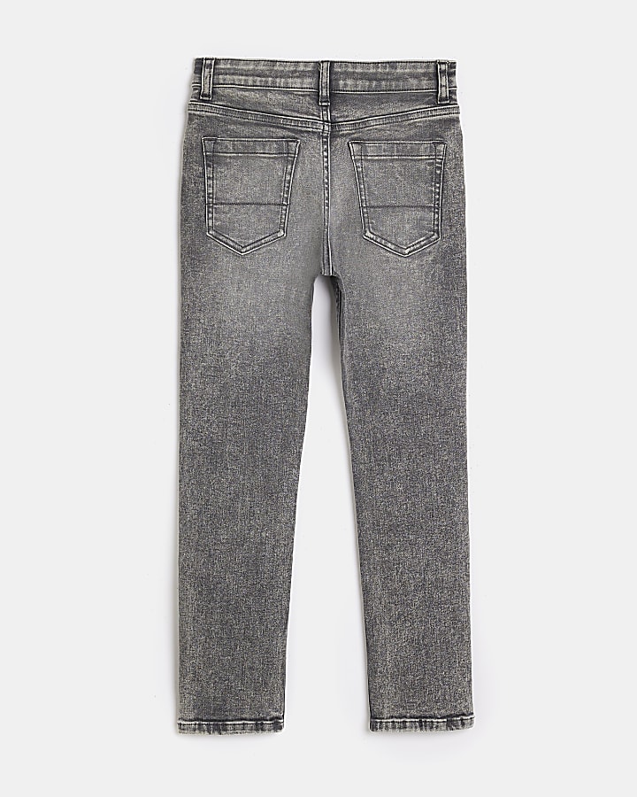 Boys Grey Slim fit Ripped Jeans