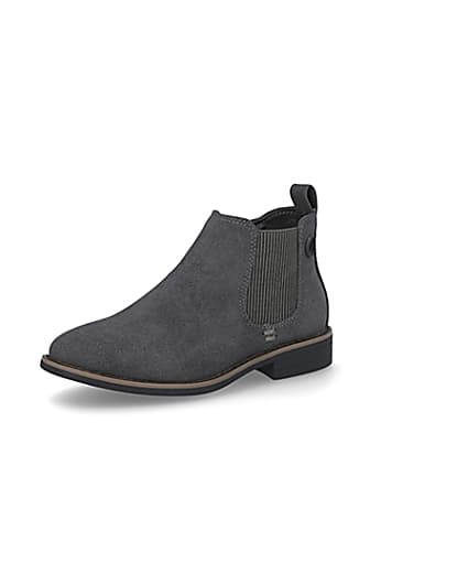 360 degree animation of product Boys grey smart chelsea boots frame-1