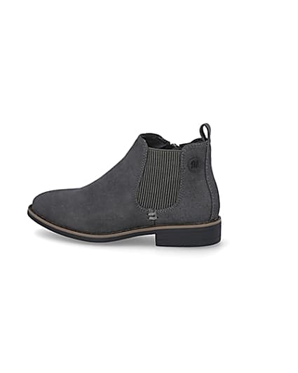 360 degree animation of product Boys grey smart chelsea boots frame-4