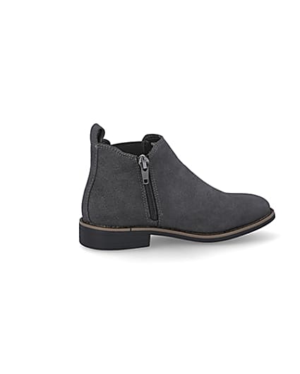 360 degree animation of product Boys grey smart chelsea boots frame-14
