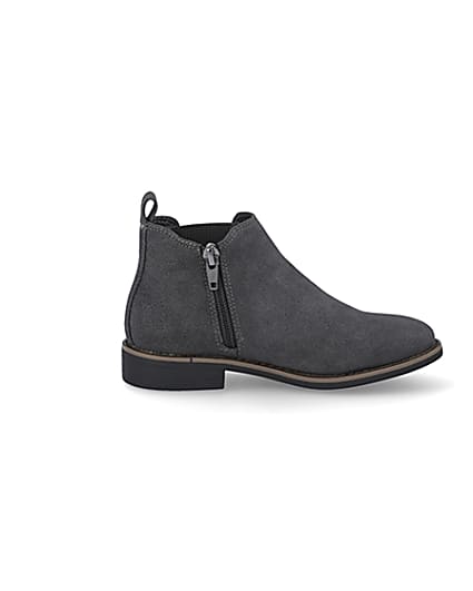 360 degree animation of product Boys grey smart chelsea boots frame-15