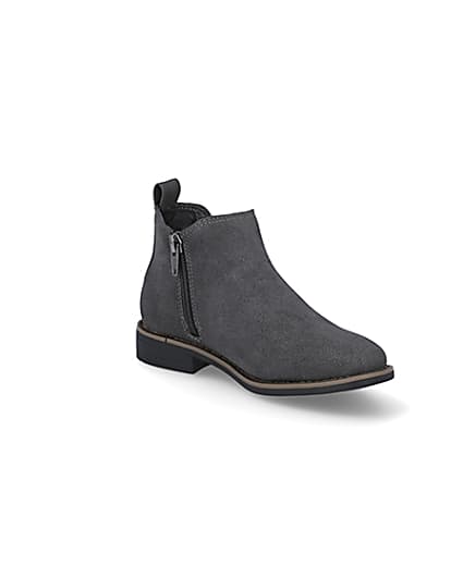 360 degree animation of product Boys grey smart chelsea boots frame-18