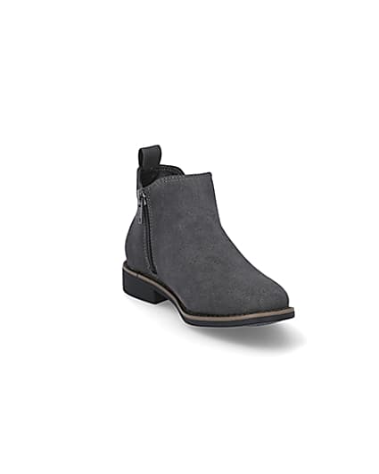 360 degree animation of product Boys grey smart chelsea boots frame-19