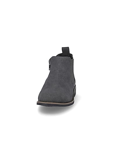 360 degree animation of product Boys grey smart chelsea boots frame-22