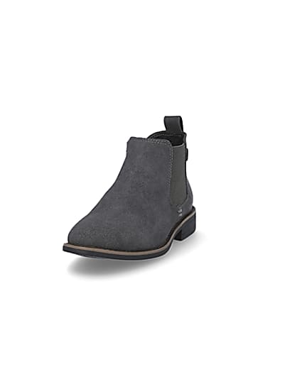 360 degree animation of product Boys grey smart chelsea boots frame-23