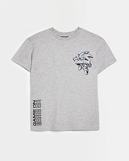 Boys Grey Sonic Graphic T-shirt