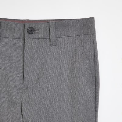 Boys grey suit trousers | River Island