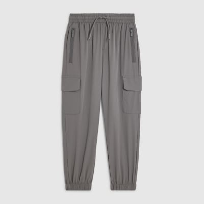 Boys Grey Tech Pocket Cargo Trousers