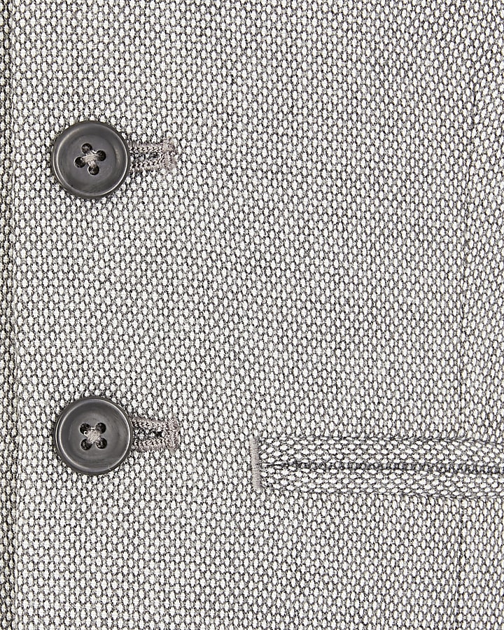 Boys grey textured suit waistcoat