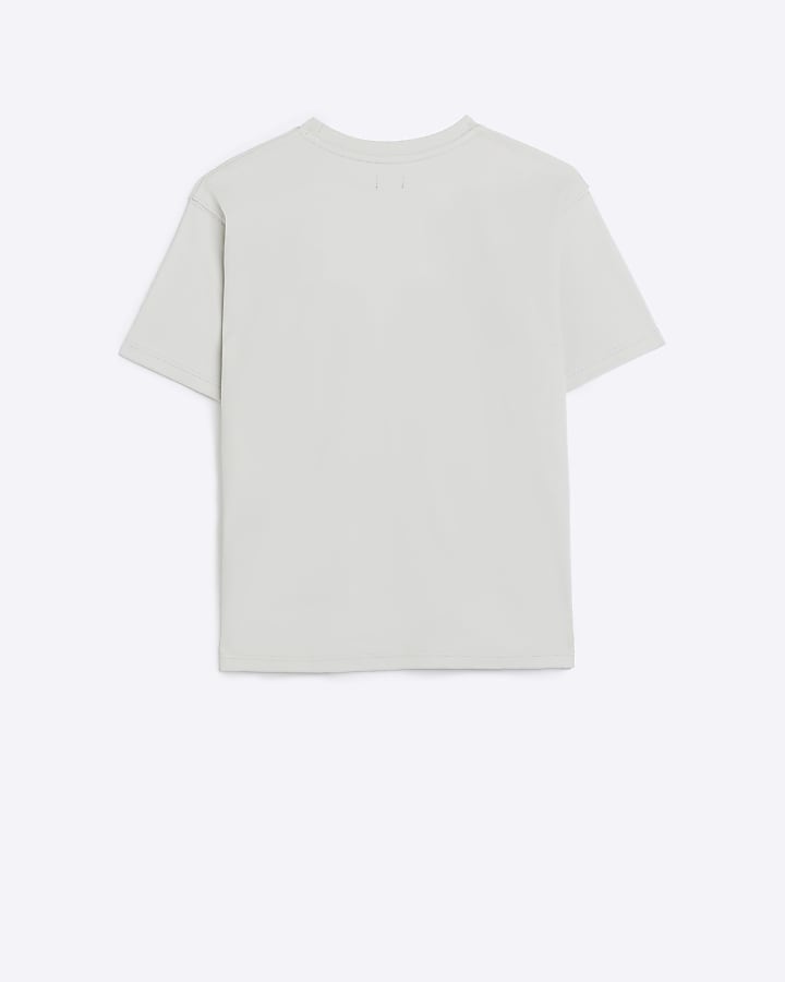Boys Grey Zip Pocket T-shirt