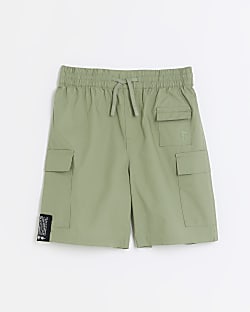 Boys khaki cargo shorts