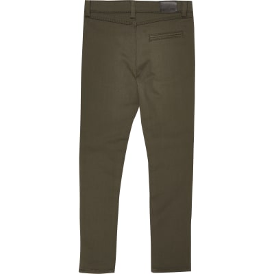 khaki smart trousers