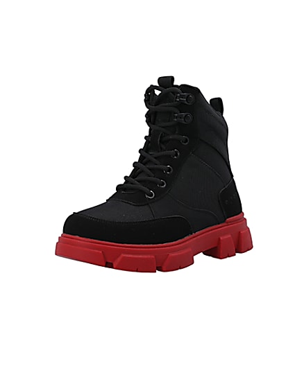 360 degree animation of product Boys lace up ankle boots frame-0