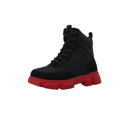360 degree animation of product Boys lace up ankle boots frame-1