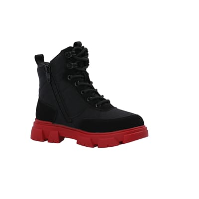 360 degree animation of product Boys lace up ankle boots frame-17