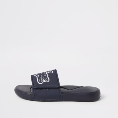 lacoste sliders navy