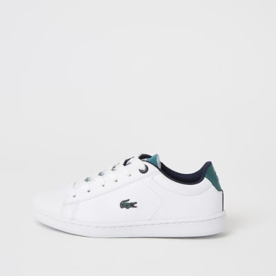 boys white lacoste trainers