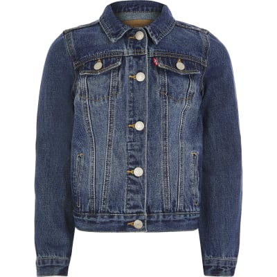 dark blue levis jacket