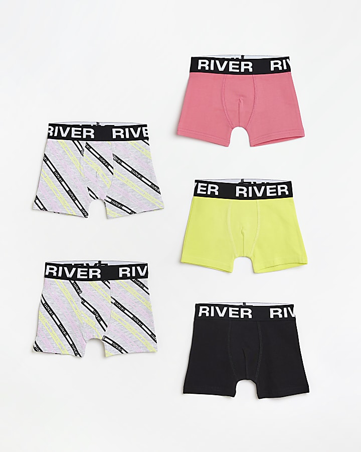 Boys lime stripe boxers 5 pack