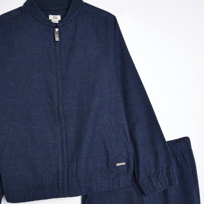 Boys Navy Bomber Jacket and Trouser Set