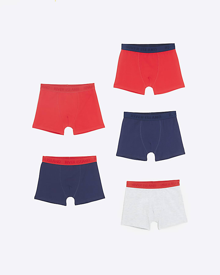 Boys navy boxers 5 pack