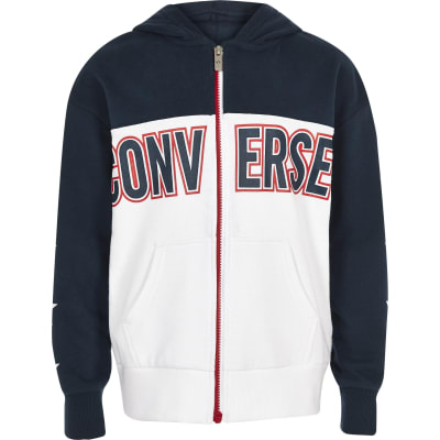 navy converse hoodie